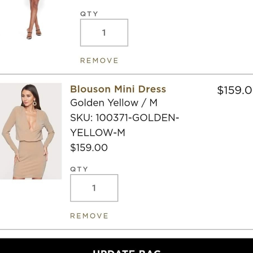 Blouson mini dress